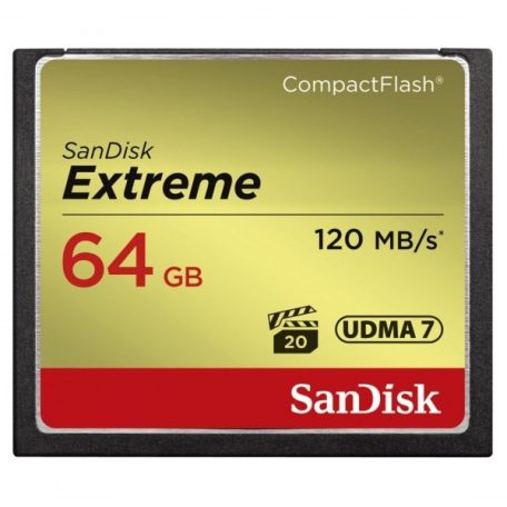 SANDISK 124094, CF Extreme kártya 64 GB, 120MB/sec.