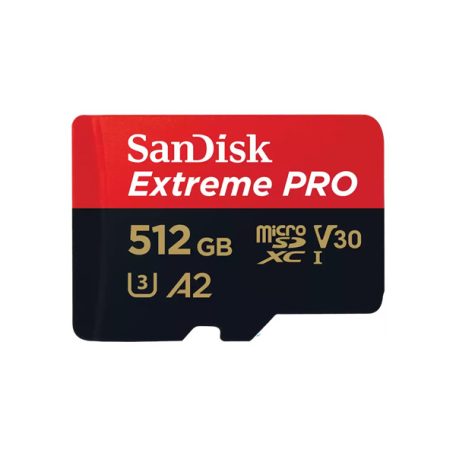 SANDISK 214507, MICROSD EXTREME PRO KÁRTYA 512GB, 200/140 MB/s, A2 C10 V30 UHS-I U3