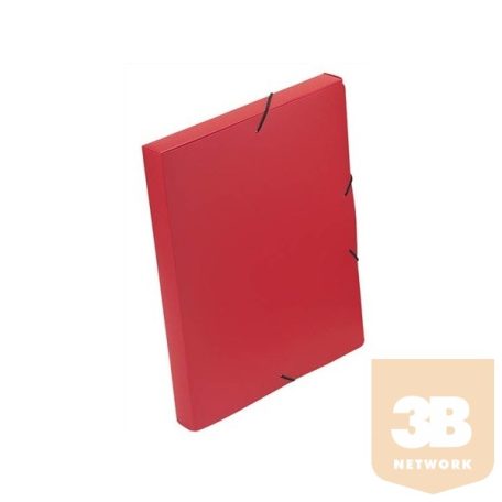 VIQUEL Gumis mappa, 30 mm, PP, A4, VIQUEL "Coolbox", piros