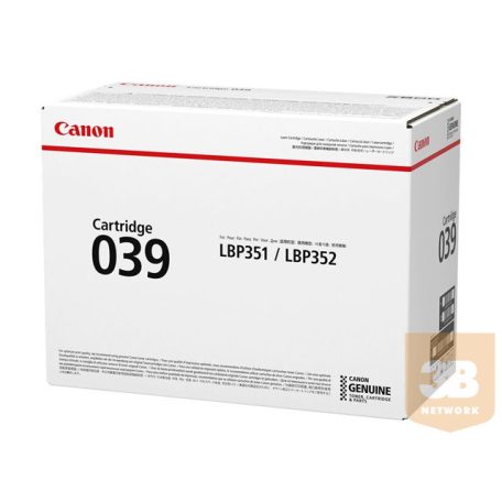 CANON CRG 039 cartridge black for LBP351x/352x standard capacity 11.000 pages