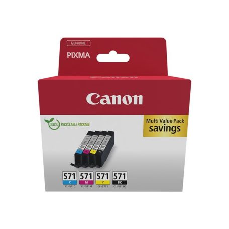 CANON CLI-571 Ink Cartridge C/M/Y/BK MULTI BL w/o SEC