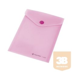   PANTA PLAST Irattartó tasak, A7, PP, patentos, 160 mikron, pasztell rózsaszín