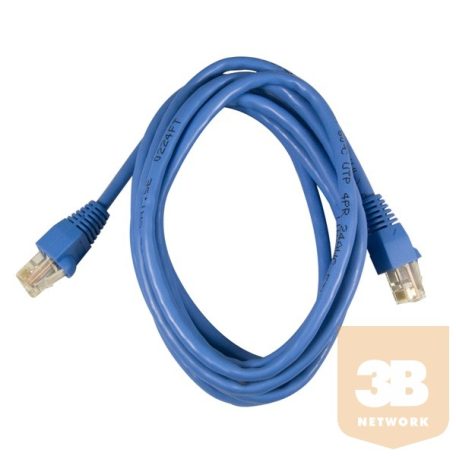 LEGRAND patch kábel RJ45-RJ45 Cat6 árnyékolt (F/UTP) LSZH (LSOH) 2 méter kék d: 4,2mm AWG28 LCS3