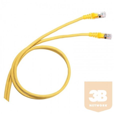 Legrand patch kábel, RJ45-RJ45, Cat6A, árnyékolt (S/FTP), AWG27, PVC, sárga, 1 méter, LCS2