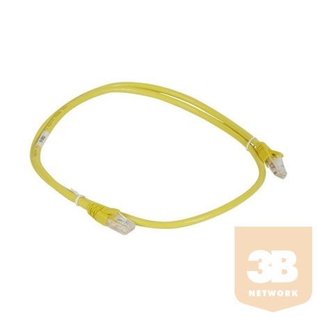 LEGRAND patch kábel RJ45-RJ45 Cat6A árnyékolatlan (U/UTP) PVC d: 6,2mm AWG26 LCS3; 1m, sárga