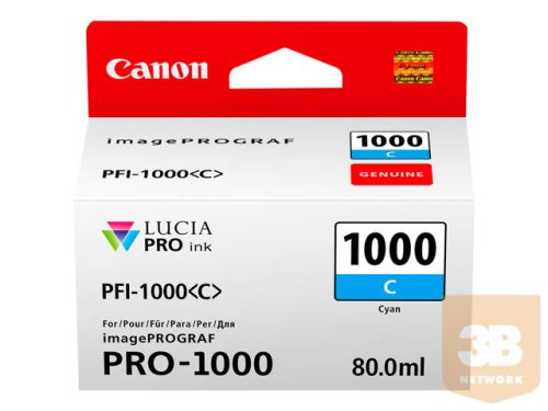 CANON PFI-1000c Ink cyan standard capacity 80ml 1-pack iPF1000