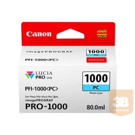 CANON PFI-1000pc Ink Photo cyan standard capacity 80ml 1-pack iPF1000