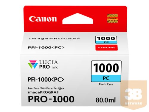 CANON PFI-1000pc Ink Photo cyan standard capacity 80ml 1-pack iPF1000