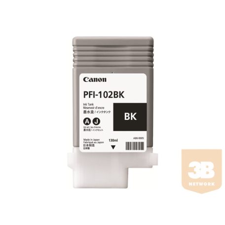 CANON PFI-102BK dye ink cartridge black standard capacity 130ml 1-pack