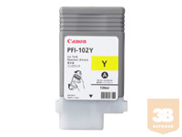 CANON PFI-102Y dye ink cartridge yellow standard capacity 130ml 1-pack