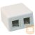 AMP Office falidoboz kit, 2db moduláris hellyel, fehér (1-1116698-3)