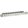 Patch panel (döntött modulhoz) 24-os moduláris, FTP, 1U, ezüst (100-024) EXCEL