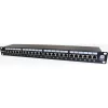 Patch panel 24-es Cat.6a FTP, fekete (100-032) EXCEL