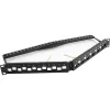 Patch panel 24-os V alakú moduláris, 1U, fekete(100-040) EXCEL