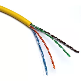   UTP Cat.5e patch kábel PVC 305m/doboz SÁRGA (100-091-305M) EXCEL