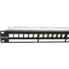 Patch panel 24-os moduláris, 1U, fekete (100-095) EXCEL