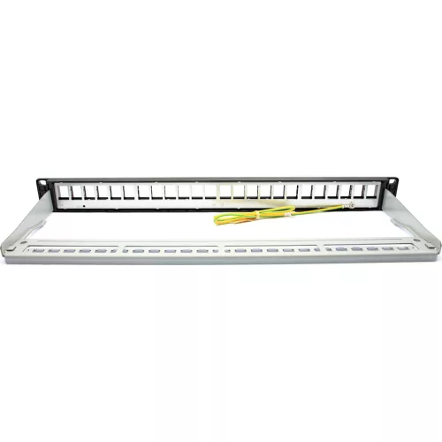 Patch panel 24-os moduláris, 1U, fekete (100-095) EXCEL