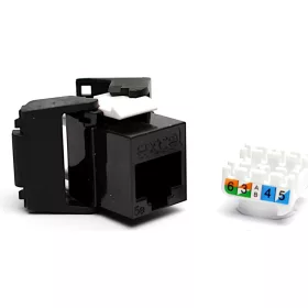   Keystone betét Cat.5e UTP (100-202-BK) szerszám nélkül szerelhető Low profile , EXCEL