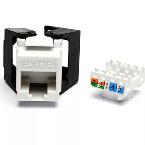 Keystone betét Cat.5e UTP (100-202-WT) szerszám nélkül szerelhető Low profile , EXCEL