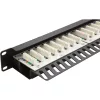 Patch panel 24-es Cat.6 UTP felül szerelhető,1U (100-302) EXCEL