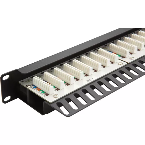Patch panel 24-es Cat.6 UTP felül szerelhető,1U (100-302) EXCEL