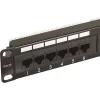 Patch panel 24-es Cat.6 UTP, 1U, fekete (100-304) EXCEL