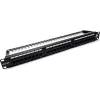 Patch panel 24-es Cat.6 UTP, 1U, fekete (100-304) EXCEL