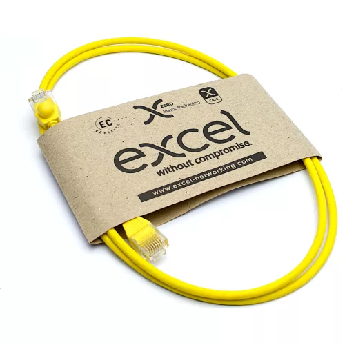 2m UTP CAT6 mini patch kábel SÁRGA (100-533) EXCEL