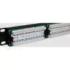 Patch panel 24-es Cat.5e UTP, 1U, fekete (100-726) EXCEL