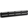Patch panel 48-as Cat.5e UTP, 2U, fekete (100-728) EXCEL