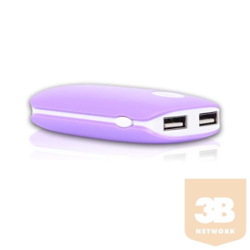 Whitenergy Power Bank 4000mAh Li-Ion 1-2.1A ibolya