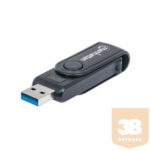 Manhattan Kártyaolvasó - 24in1 USB3.0 külső író/olvasó