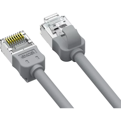 1m FTP Cat6A mini patch kábel lsoh awg28 szürke (103-221) EXCEL