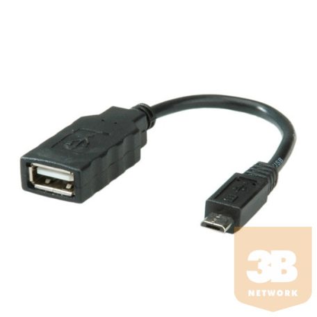 KAB Roline USB2.0 OTG kábel - 0,15m