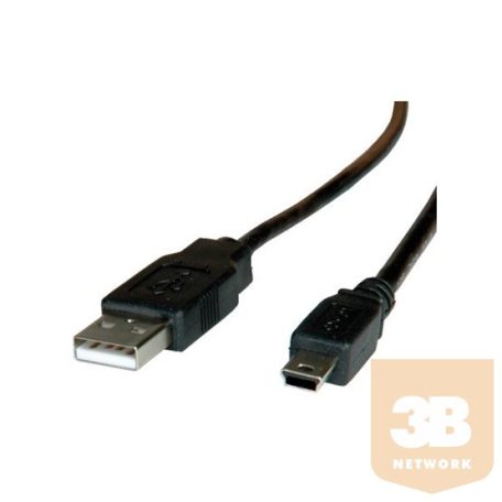 KAB ROLINE USB 2.0 A - Mini B USB (5pin) kábel - 3m
