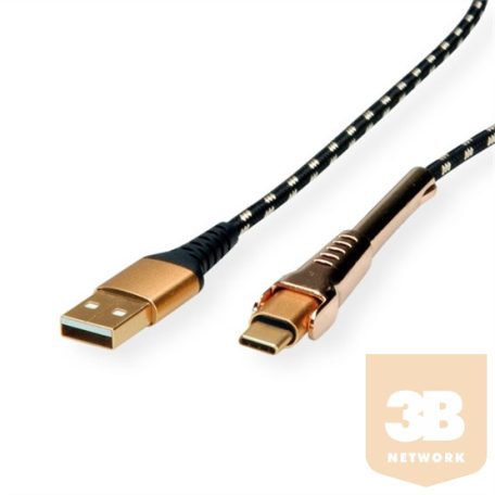 KAB Roline USB-C - USB 2.0 A kábel - 1m