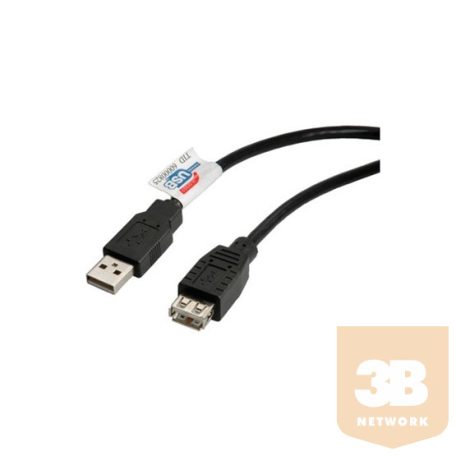 KAB Roline USB2.0 A-A hosszabbító kábel - 0.8m