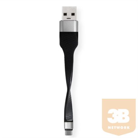 KAB Roline USB-C - USB 3.2 A kábel - 11cm - fekete