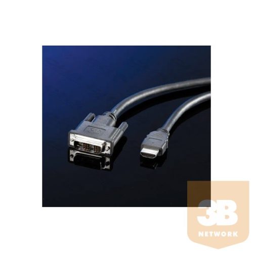 ROLINE kábel Monitor DVI to HDMI kábel 2m