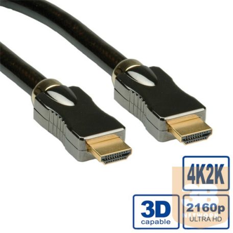 KAB Roline HDMI Ultra HD Ethernet M/M kábel - 1m