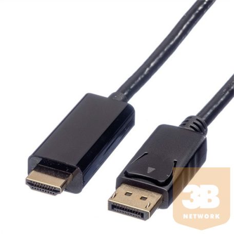 KAB ROLINE DisplayPort - HDMI 4K M/M kábel - 3m