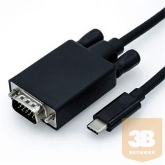 KAB ROLINE USB C 3.1 - VGA adapter M/M kábellel - 1m