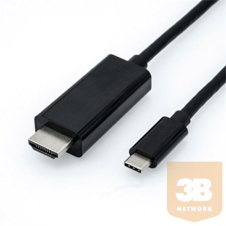 KAB ROLINE USB C 3.1 - HDMI adapter M/M kábellel - 1m