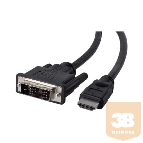 Value Tápkábel - 11.99.5522 (DVI-HDMI apa/apa, fekete, 2m)