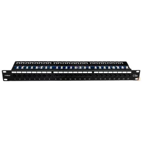   Drakom 19" CAT.5E UTP 24XRJ45 PATCH PANEL (TEHERMENTESÍTŐS)