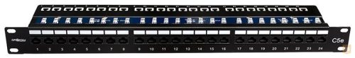 Drakom 19" CAT.5E UTP 24XRJ45 PATCH PANEL (TEHERMENTESÍTŐS)