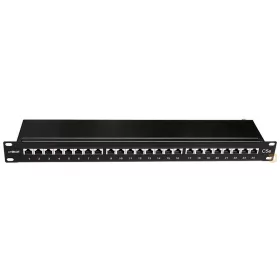   Drakom 19" CAT.5E FTP 24XRJ45 PATCH PANEL (TEHERMENTESÍTŐS)