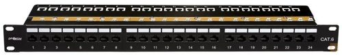 Drakom 19" CAT.6 UTP 24XRJ45 PATCH PANEL (TEHERMENTESÍTŐS)