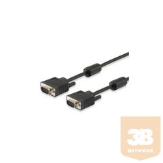   Equip Kábel - 118815 (VGA kábel, HD15, ferrit gyűrűvel, duplán árnyékolt, apa/apa, 15m)
