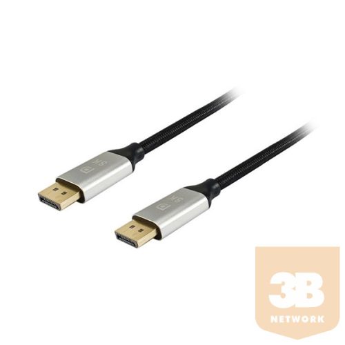 Equip Kábel - 119261 (Premium, DisplayPort1.4 kábel, 8K/60Hz, apa/apa, fekete, 1m)